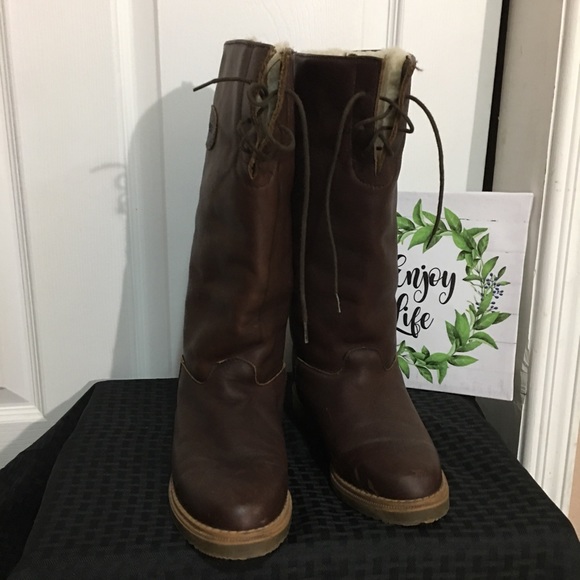 Draper of Glastonbury Winter Leather Brown Boots - Picture 5 of 16